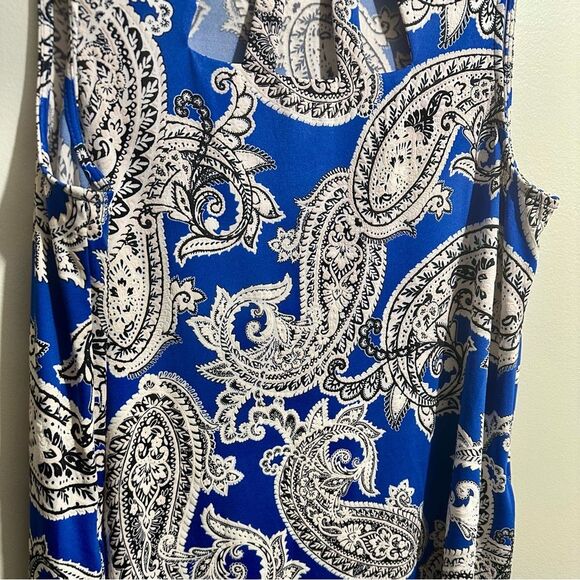 Alyx Blue Sheath Mini Dress Sleeveless Crew Neck Casual (981) - Picture 2 of 4